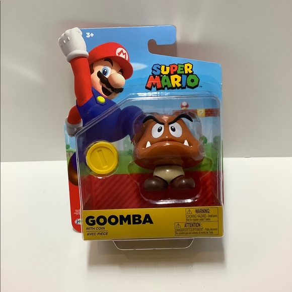 Nintendo Goomba & Coin Super Mario Jakks Pacific 4" Action Figure Video Game Toy - Picture 1 of 8